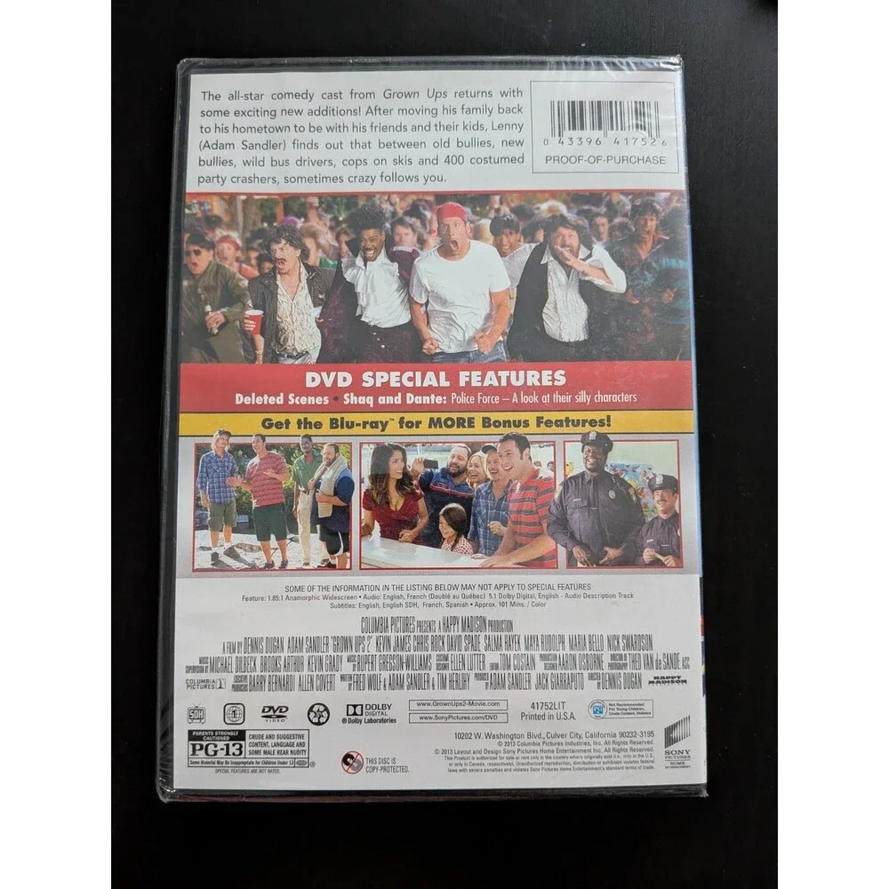 Grown Ups 2 (DVD, 2013) BRAND NEW‎ Sealed Adam Sandler Kevin James
